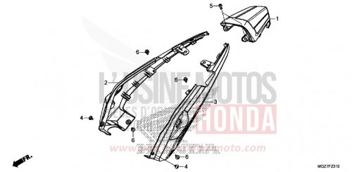 WINDLAUF, HINTEN CB500XAF de 2015
